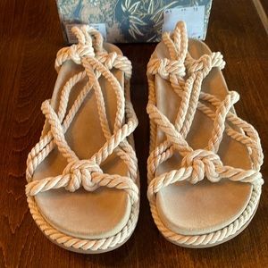 New in box Ulla Johnson Suri Twisted Rope sandal size 7.5 women’s size 38